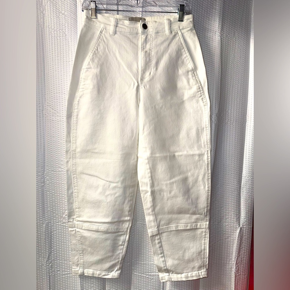 Everlane White High-Rise Cropped Jeans